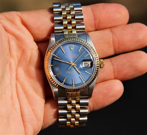 rolex two tone datejust blue dial|rolex datejust price chart.